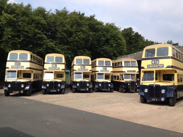 The Blue & Cream buses gathering at Wythall on Saturday the 24th Sept