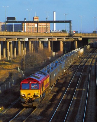 66014 approaches the site of Bromford Bridge Station in 1999 - 34 years after the racecourse closed