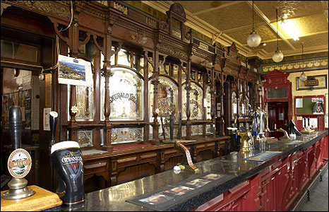 The interior of the Red Lion.