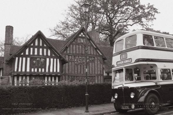 Selly Manor with the bus that we used for the original “Outer Circle Historic Bus Tour' on 11-11-11. [With thanks to Jay Hooper]