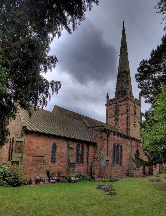 St Edburgha's church in Yardley. The church had six bells by 1902. The sixth bell had been produced by James Barwell of Birmingham, who also produced new bearings for all the bells. At the same time, the oak frame within the spire was repaired. In 1949, it was discovered that the church tower had become infested with death watch beetles resulting in problems with ringing the bells. On 1 May 1949, the bells stopped ringing to allow work to begin on repairing the frame and recast the bells. The new ring of bells was dedicated by Michael Parker, the Archdeacon of Aston in September 1950.